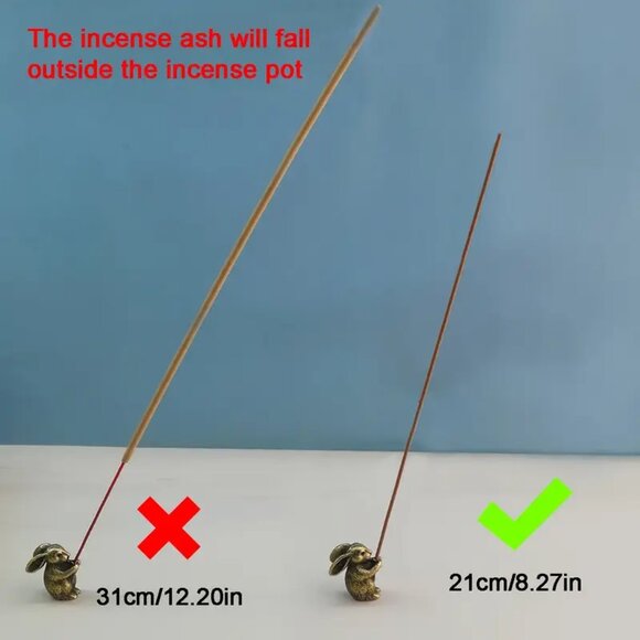 Brass Mini Antique Rabbit Incense Burner Statue โ Serenity & Meditation Decor - Picture 2 of 4